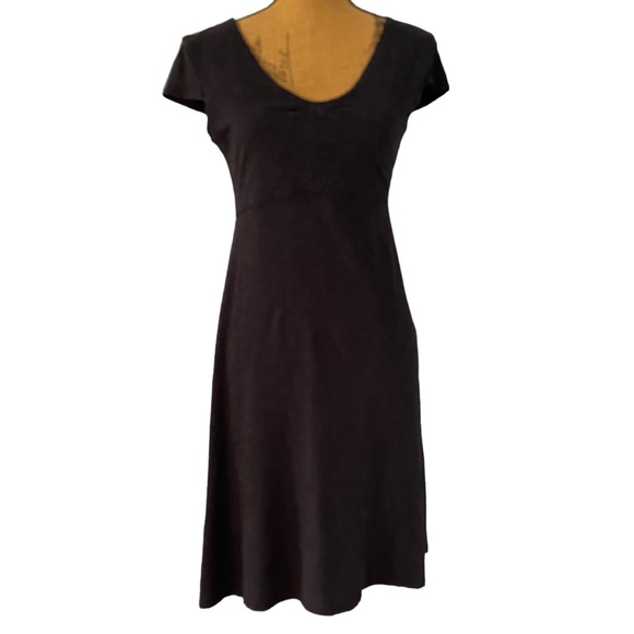 Toad&Co Rosemarie Charcoal Heather Grey Pull-on Casual Cap Sleeves Dress S - Picture 5 of 11